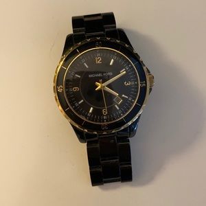 MICHAEL KORS MK - 5173 Watch Black Gold Stainless